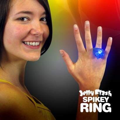 Buy One Get One FREE! Light Up Flashing All White Jelly Ring 