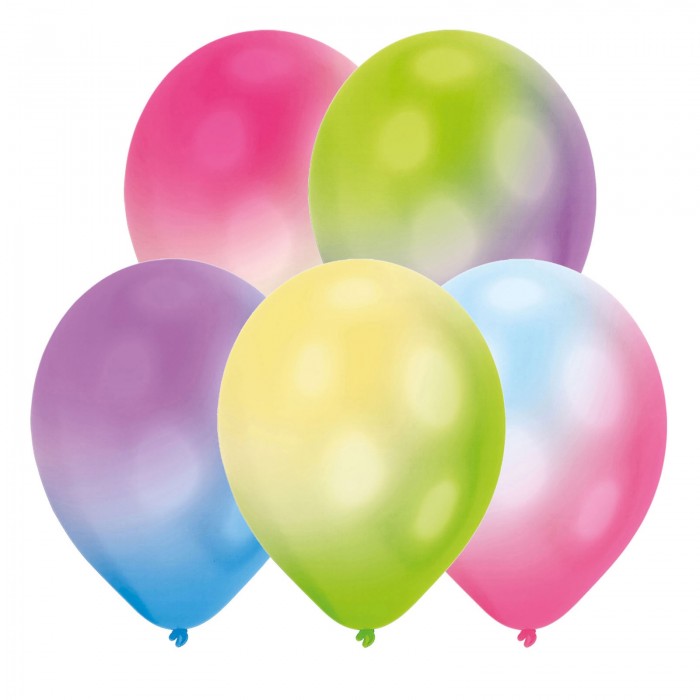  LED Latex Colour Change Balloons x 5