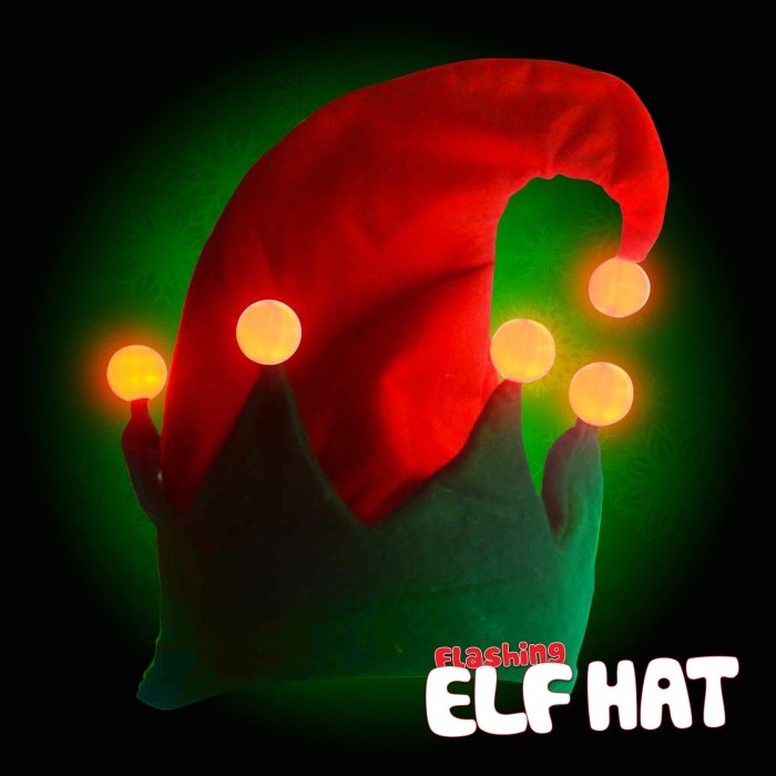  Flashing LED Elf Hat Wholesale