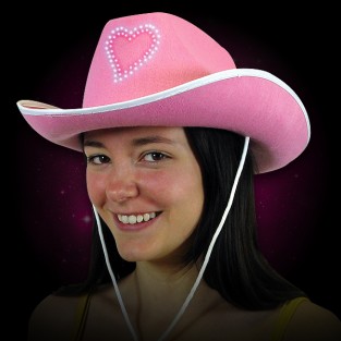 Flashing Pink Cowboy Hat