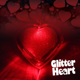 Flashing Glitter Heart Necklaces Wholesale