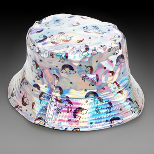 Silver Holographic Unicorn Hat
