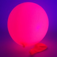 Neon Balloons 8 Pink under UV light