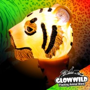 Tiger Mini Light Up Animal Wand 7" 5 