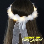 LED Fluffy Garland with Ribbon Wholesale 3 