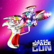 Flashing Space Gun Large Wholesale 4 Handle will be blue or red chosen at random