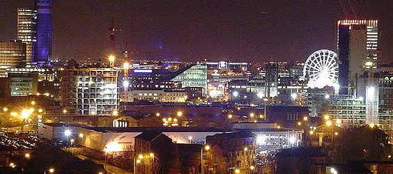 Manchester at night